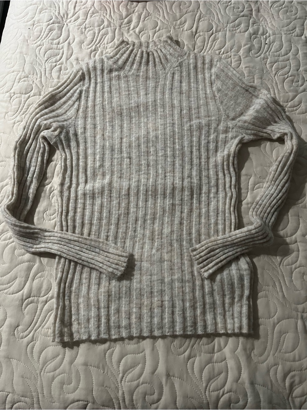 Madewell Alpaca Blend Ribbed Mock Neck Sweater Size Medium